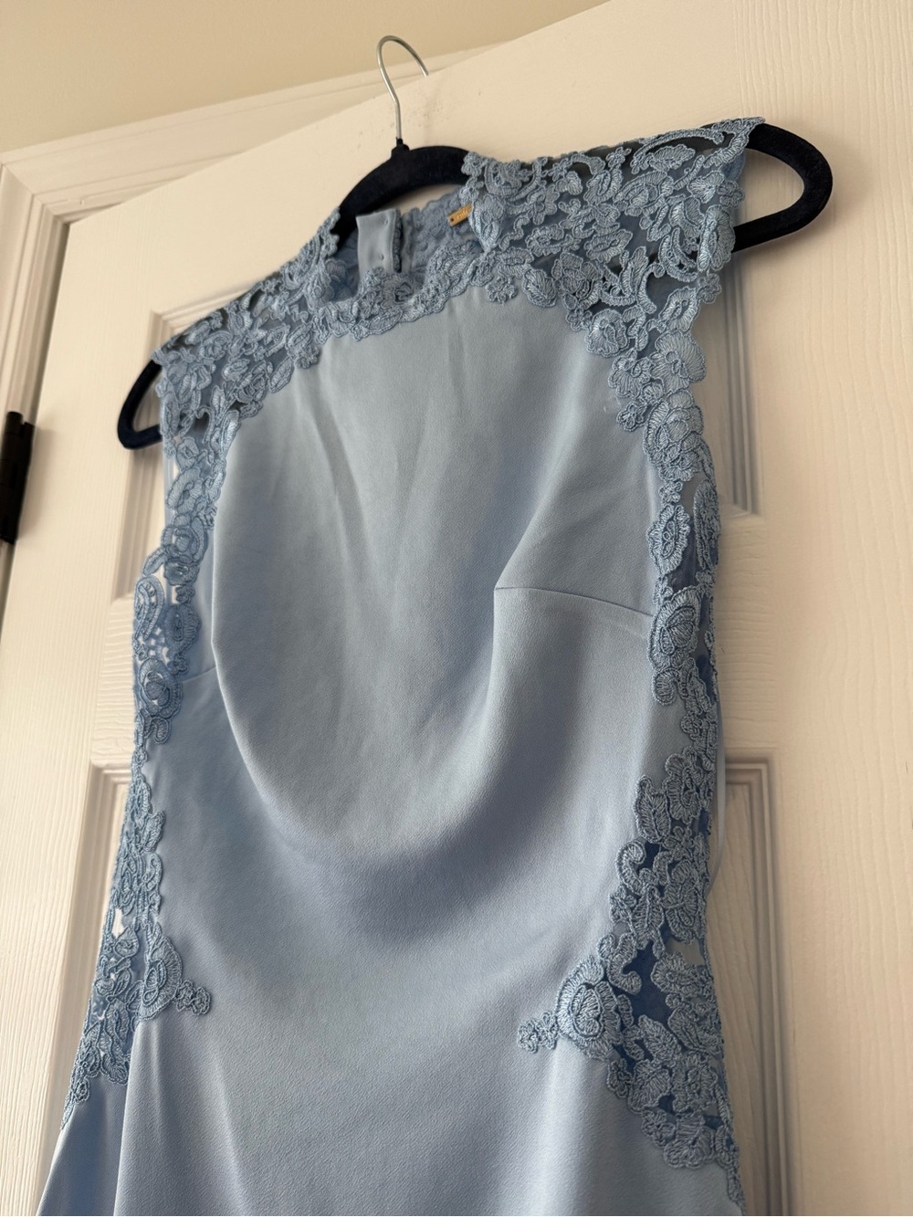 Cult Gaia Riti Lace Trim Open Back Mini Dress Coastal Blue NEW with tags - Picture 5 of 14